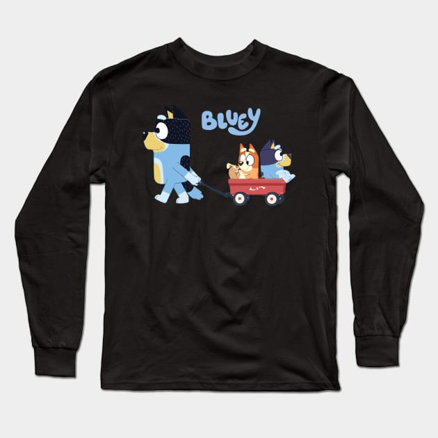 Bluey Bandit, Bluey, Bingo Wagon Ride Long Sleeve T-Shirt by Inspire Gift